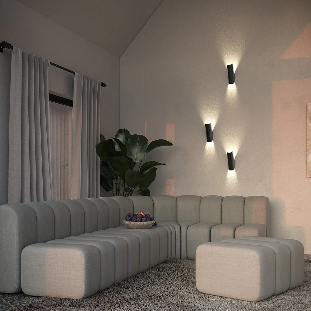 Notta Indoor Single Wall Light - Matte Black/Brass/Matte White Finish - Image 2