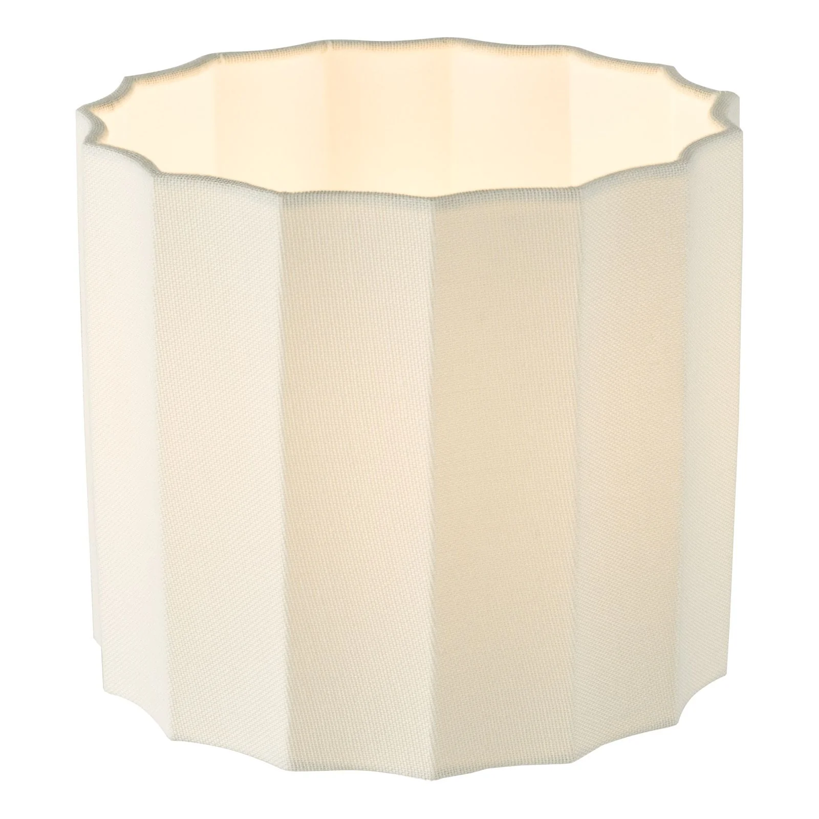 Noura 18cm Ivory Linen Drum Shade - Image 3