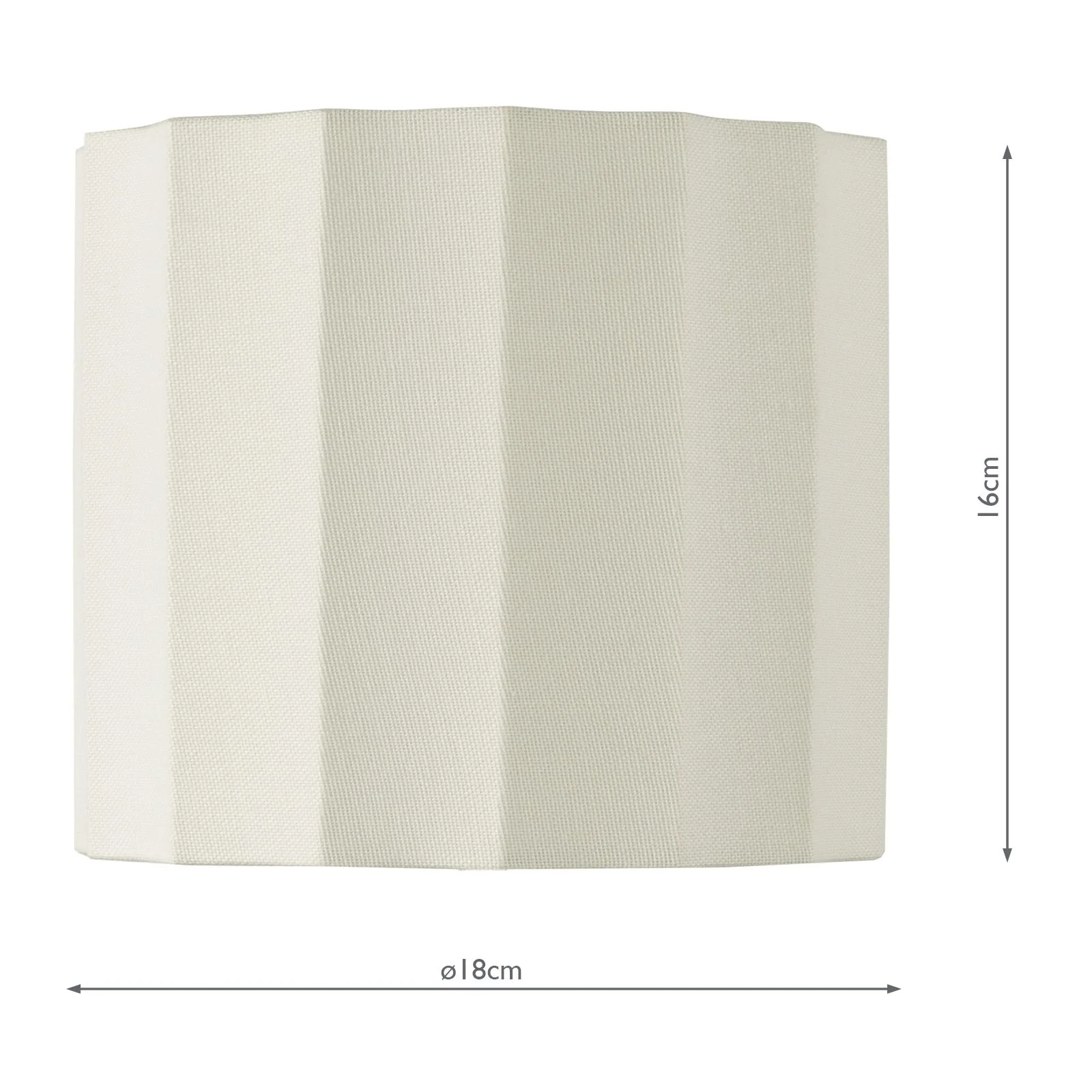 Noura 18cm Ivory Linen Drum Shade - Image 4