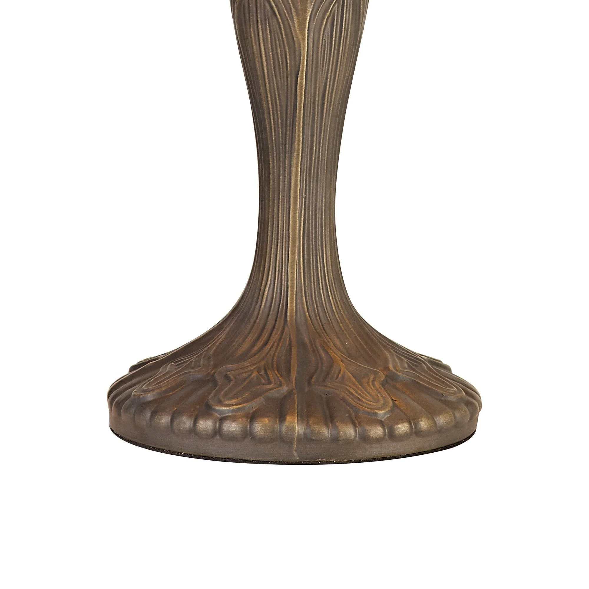 Nuflur 2 Light Curved Table Lamp E27 With 40cm Tiffany Shade, Antique Brass - Image 5