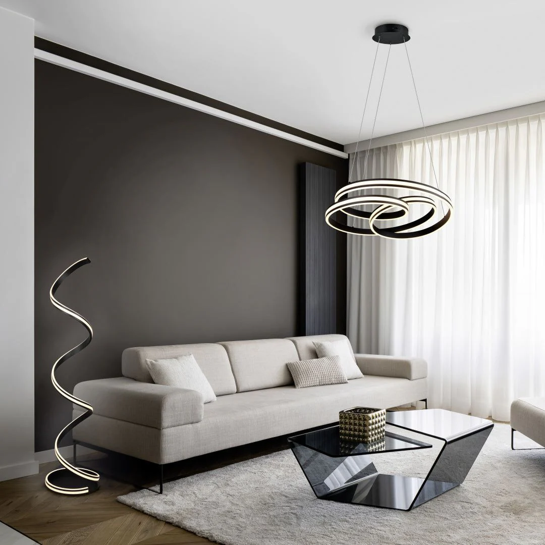 Nuria LED Hanging Light - Matt Black/Matt White/Matt Nickel Finish - Image 3
