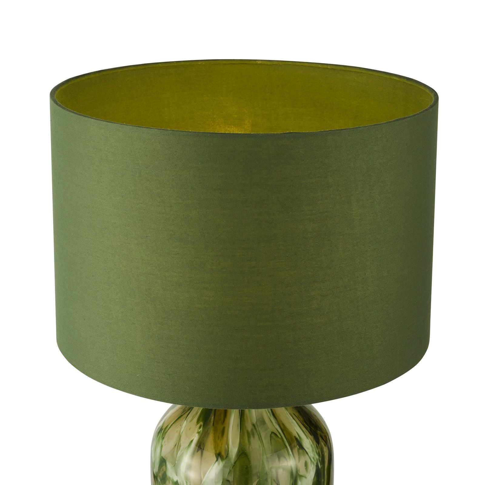 Nuria Table Lamp- Green Art Glass and Polished Chrome With Shade - Image 3