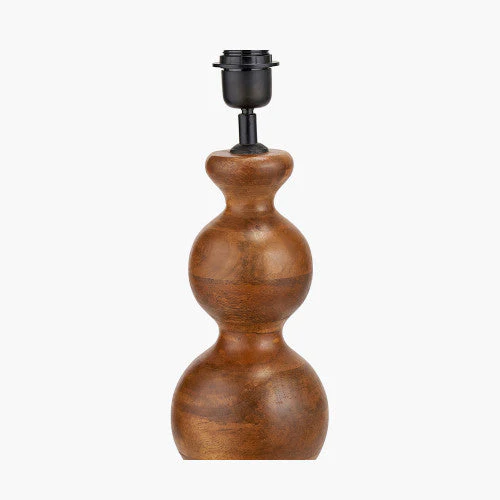 Nyari Table Lamp Base Brown Oiled Finish Mango Wood - Image 2