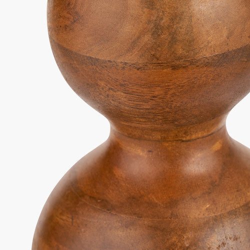 Nyari Table Lamp Base Brown Oiled Finish Mango Wood - Image 3