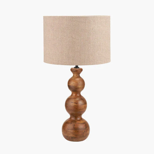 Nyari Table Lamp Base Brown Oiled Finish Mango Wood - Image 5