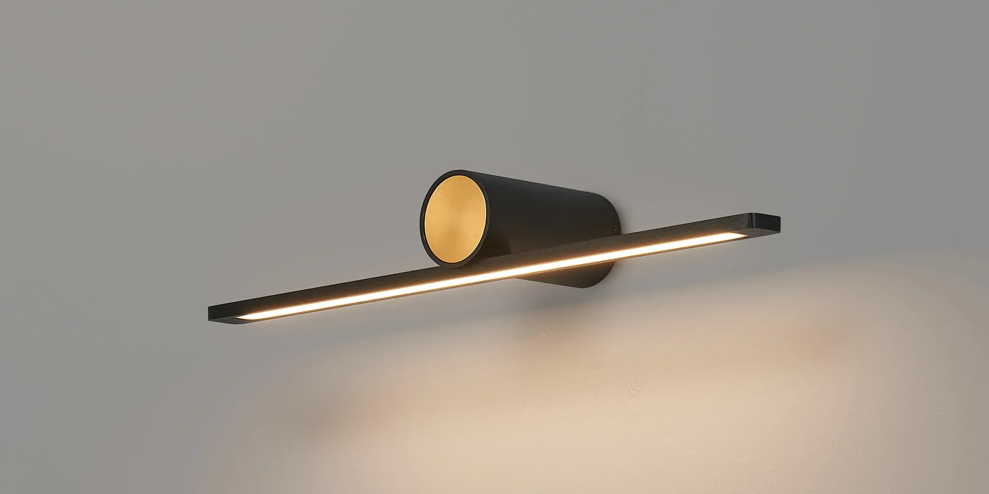 Oban Wall/ Over Mirror Light LED, 3000K IP44, Black/Gold- Various Sizes - Image 12
