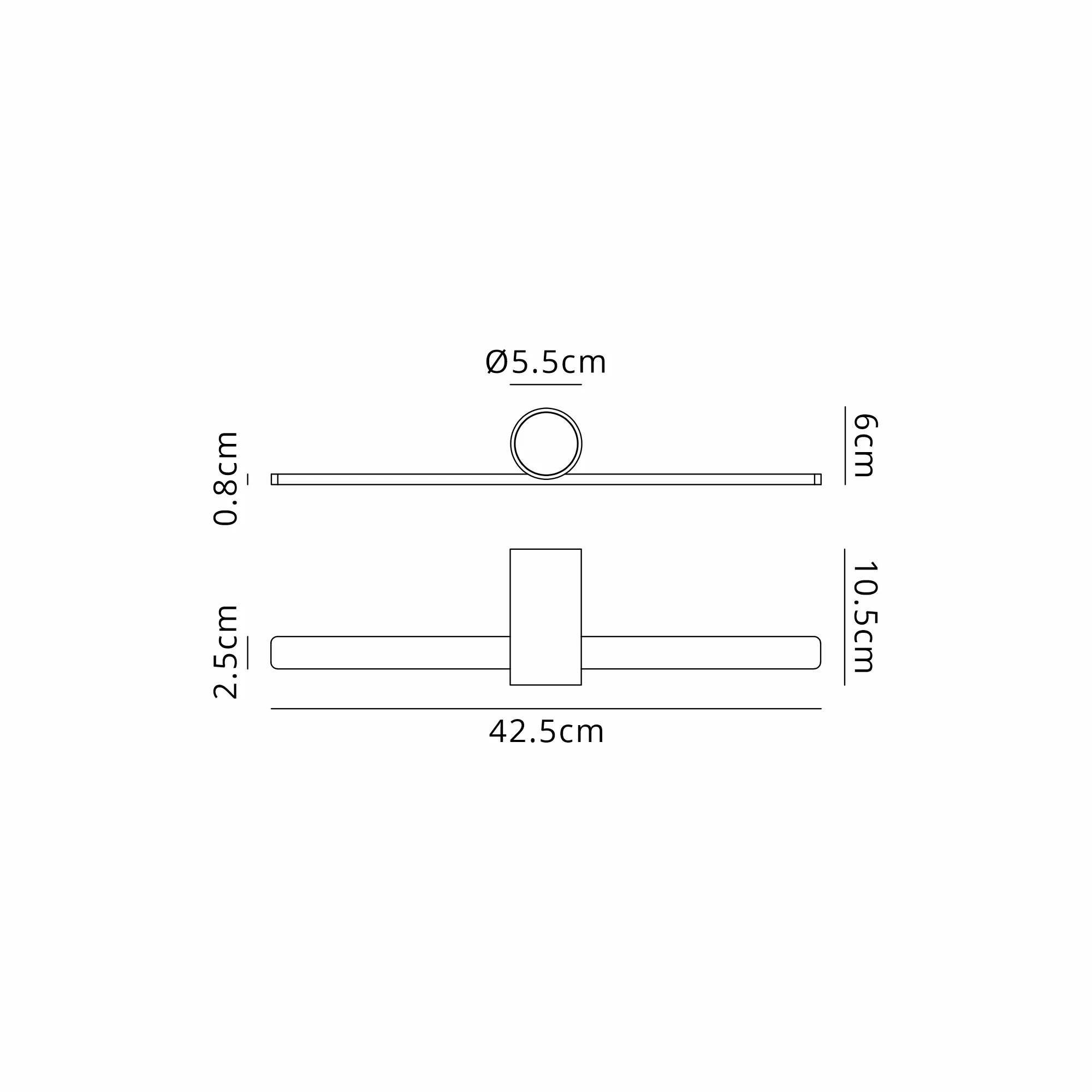 Oban Wall/ Over Mirror Light LED, 3000K IP44, Black/Gold- Various Sizes - Image 13