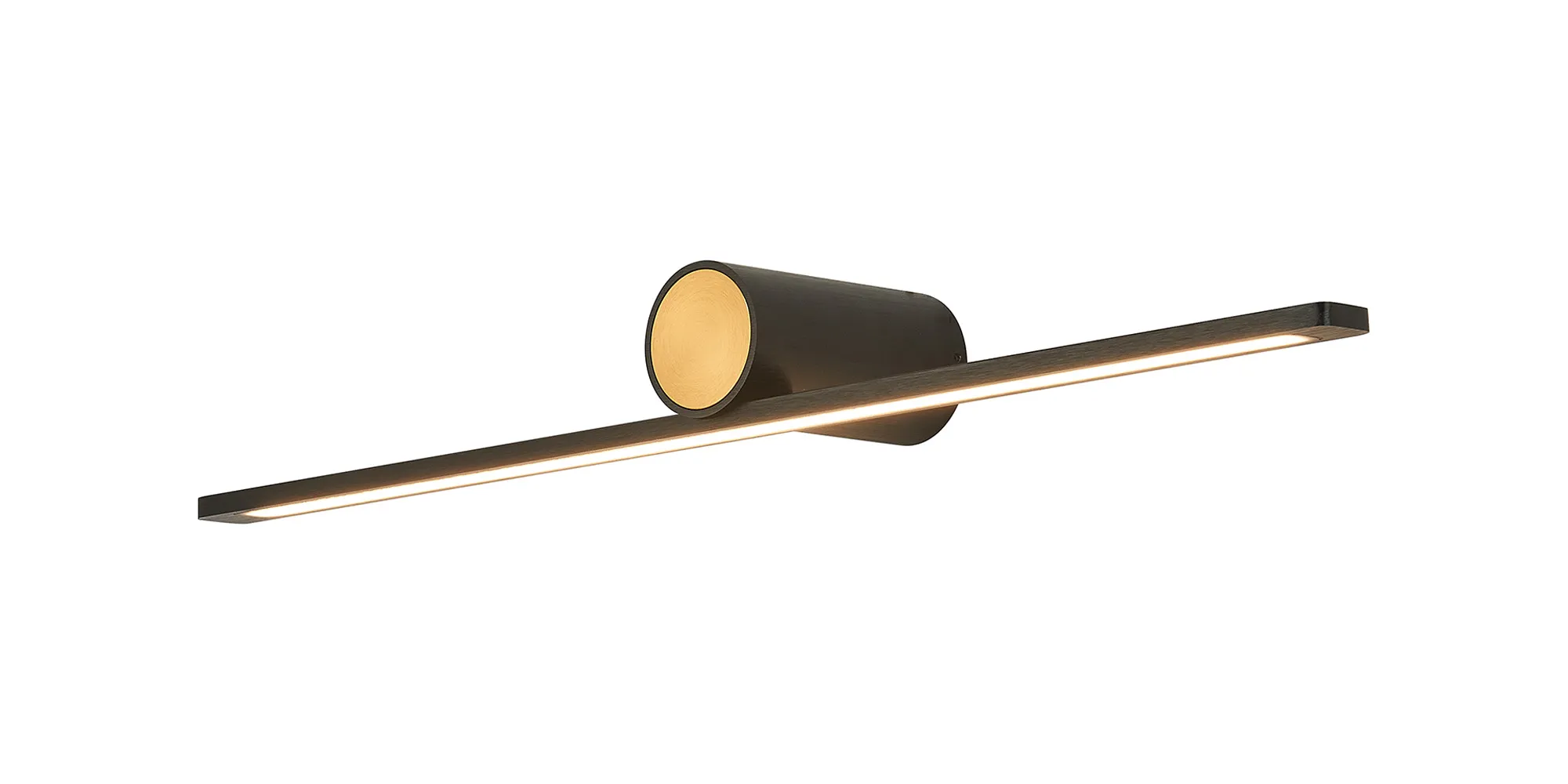 Oban Wall/ Over Mirror Light LED, 3000K IP44, Black/Gold- Various Sizes - Image 3