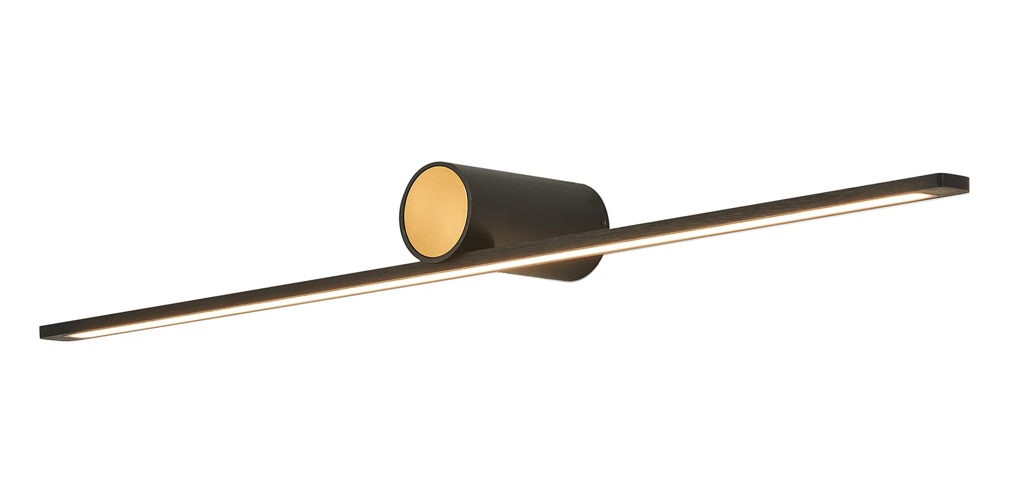 Oban Wall/ Over Mirror Light LED, 3000K IP44, Black/Gold- Various Sizes - Image 4