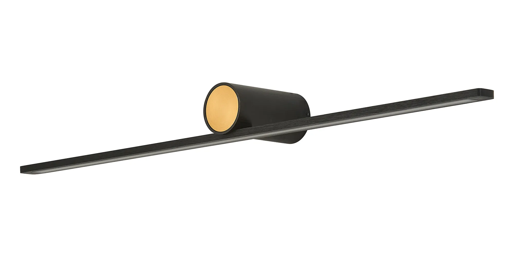 Oban Wall/ Over Mirror Light LED, 3000K IP44, Black/Gold- Various Sizes - Image 5