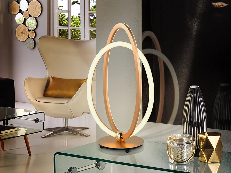 Ocellis Led Table Lamp, Rose Gold - Image 2
