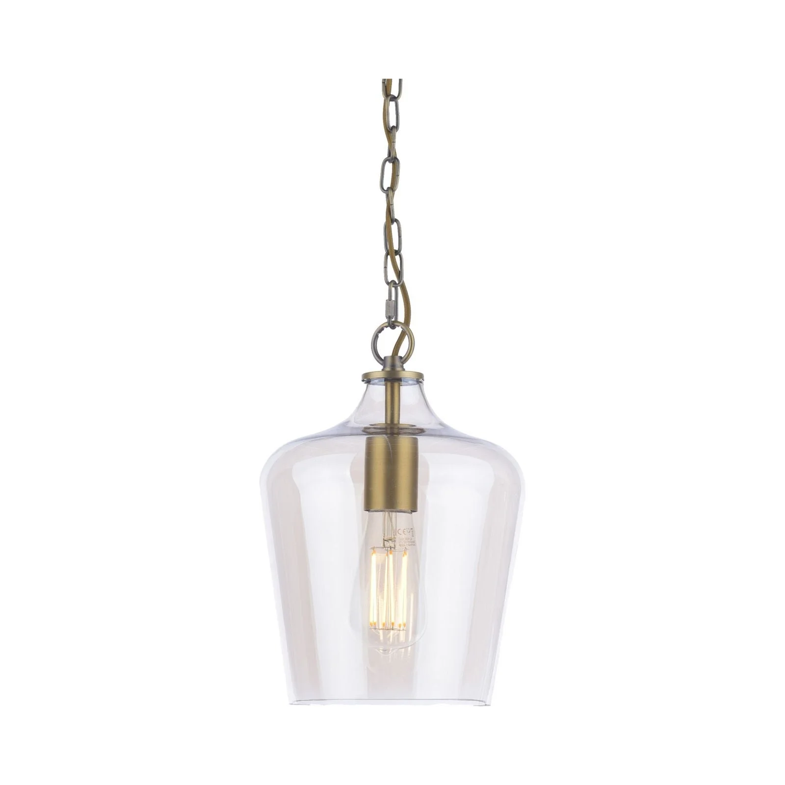 Ockley Single Pendant - Antique Brass/Black/Polished Chrome