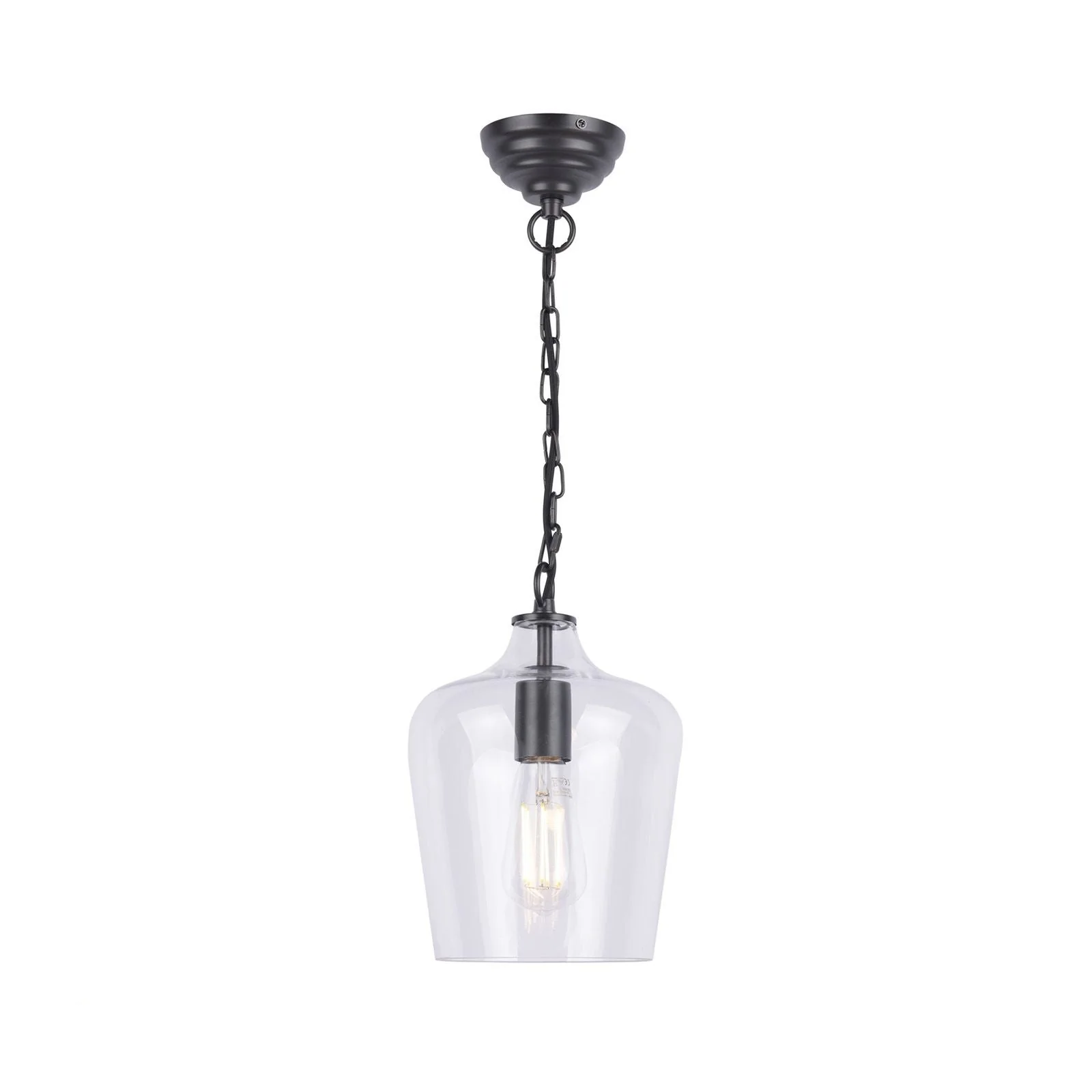 Ockley Single Pendant - Antique Brass/Black/Polished Chrome - Image 2