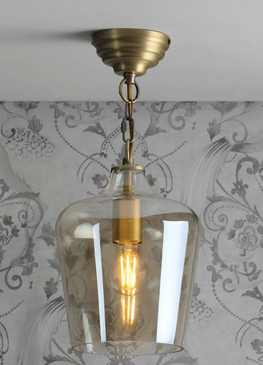 Ockley Single Pendant - Antique Brass/Black/Polished Chrome - Image 3
