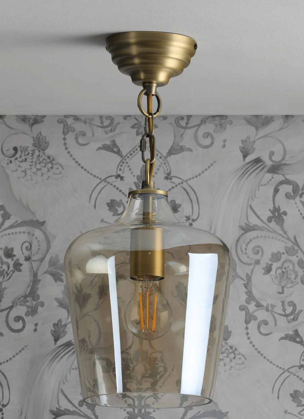 Ockley Single Pendant - Antique Brass/Black/Polished Chrome - Image 4