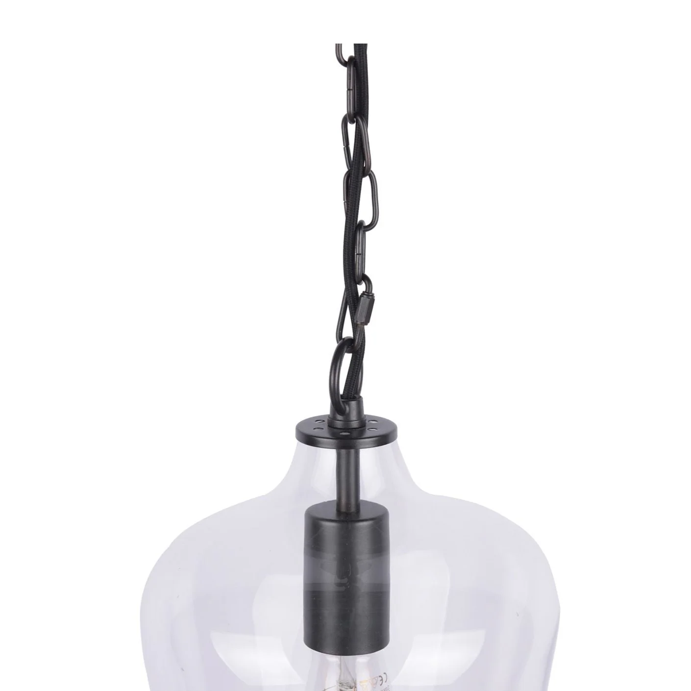 Ockley Single Pendant - Antique Brass/Black/Polished Chrome - Image 5