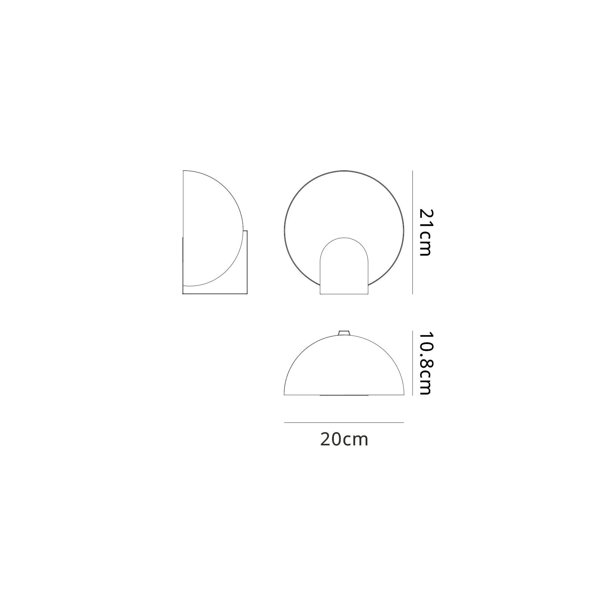 Oculo LED Wall Lamp - Black/Gold - Image 2