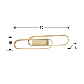 Odele 2Lt LED Wall Light - Gold - Image 3