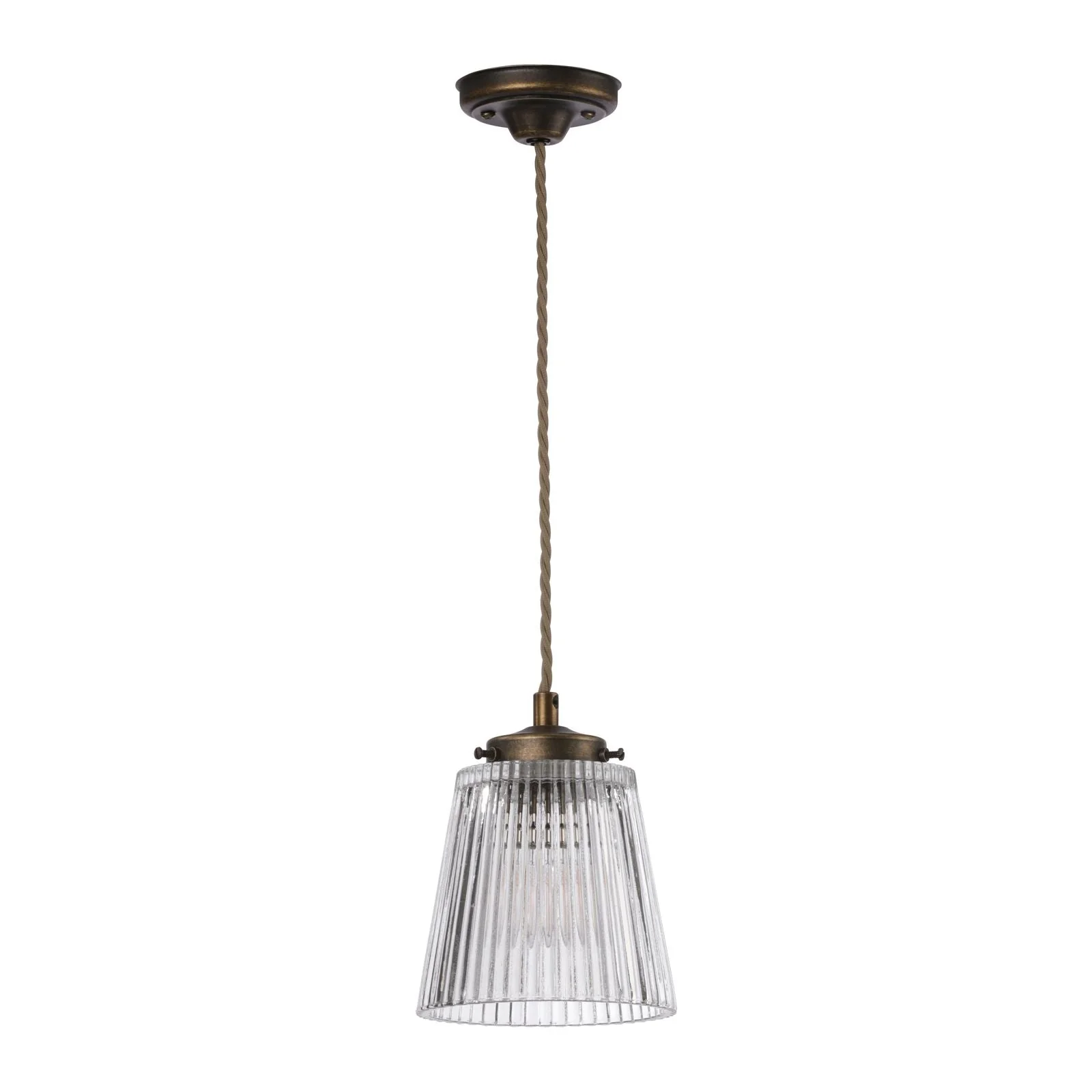Odell Small/Large Single Pendant -  Antique Brass Finish - Image 2
