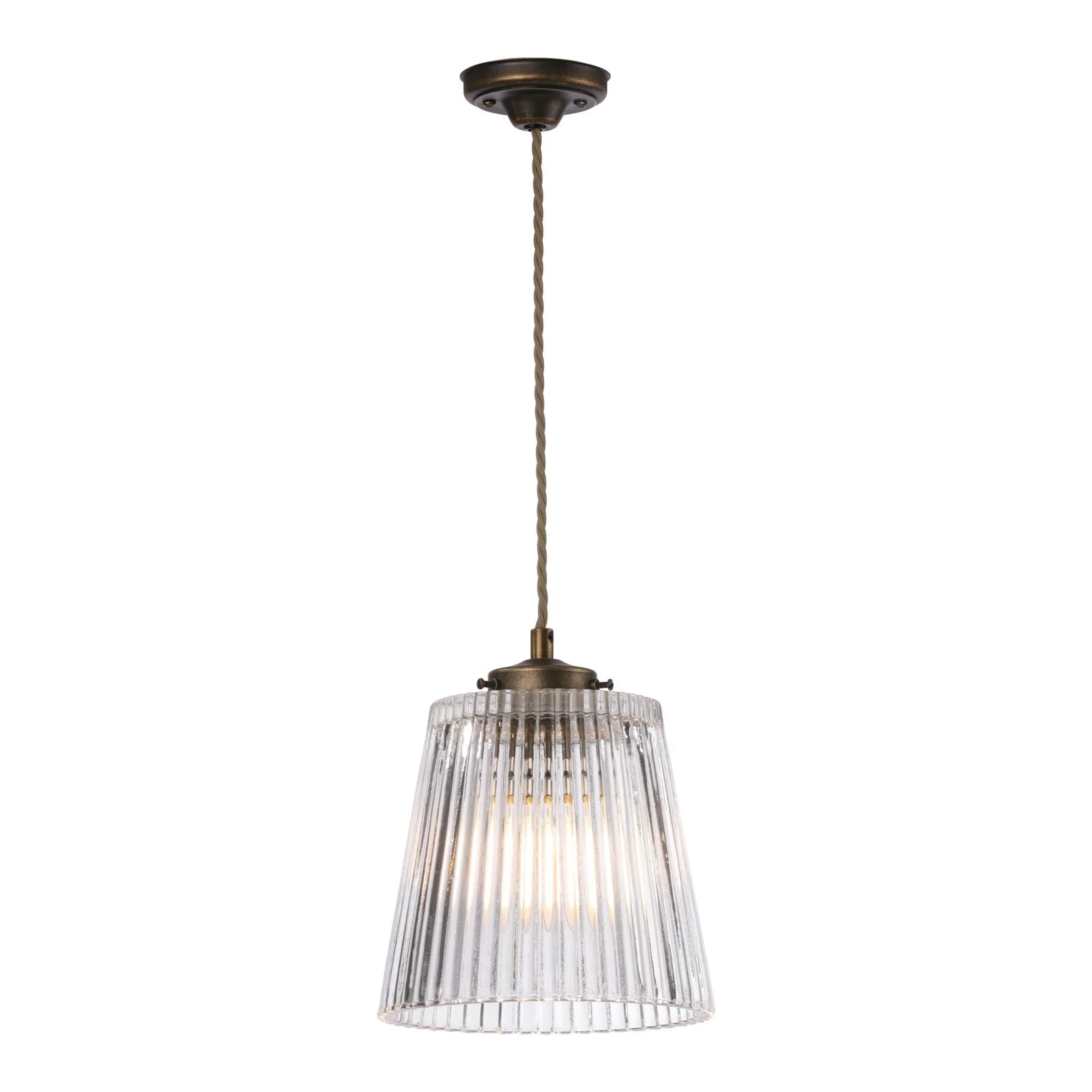 Odell Small/Large Single Pendant -  Antique Brass Finish - Image 4