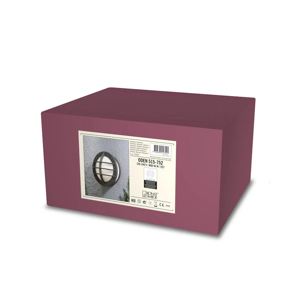 Oden Aluminium Flush Wall Light IP23 - Various Finishes - Image 5