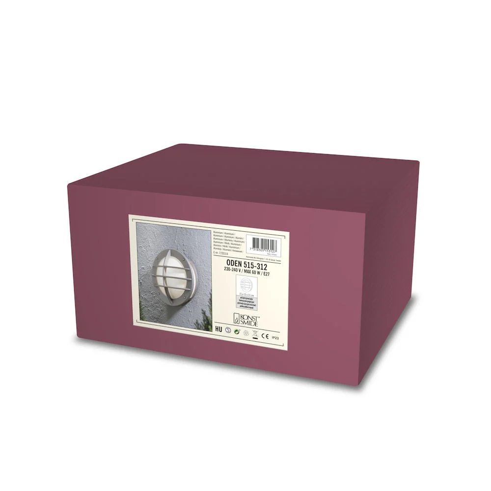 Oden Aluminium Flush Wall Light IP23 - Various Finishes - Image 6