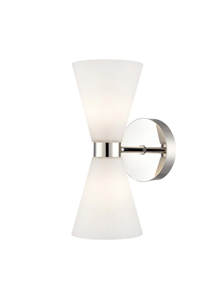 Odeon IP44 Wall Light - Satin Nickel and Matt Black - Image 3