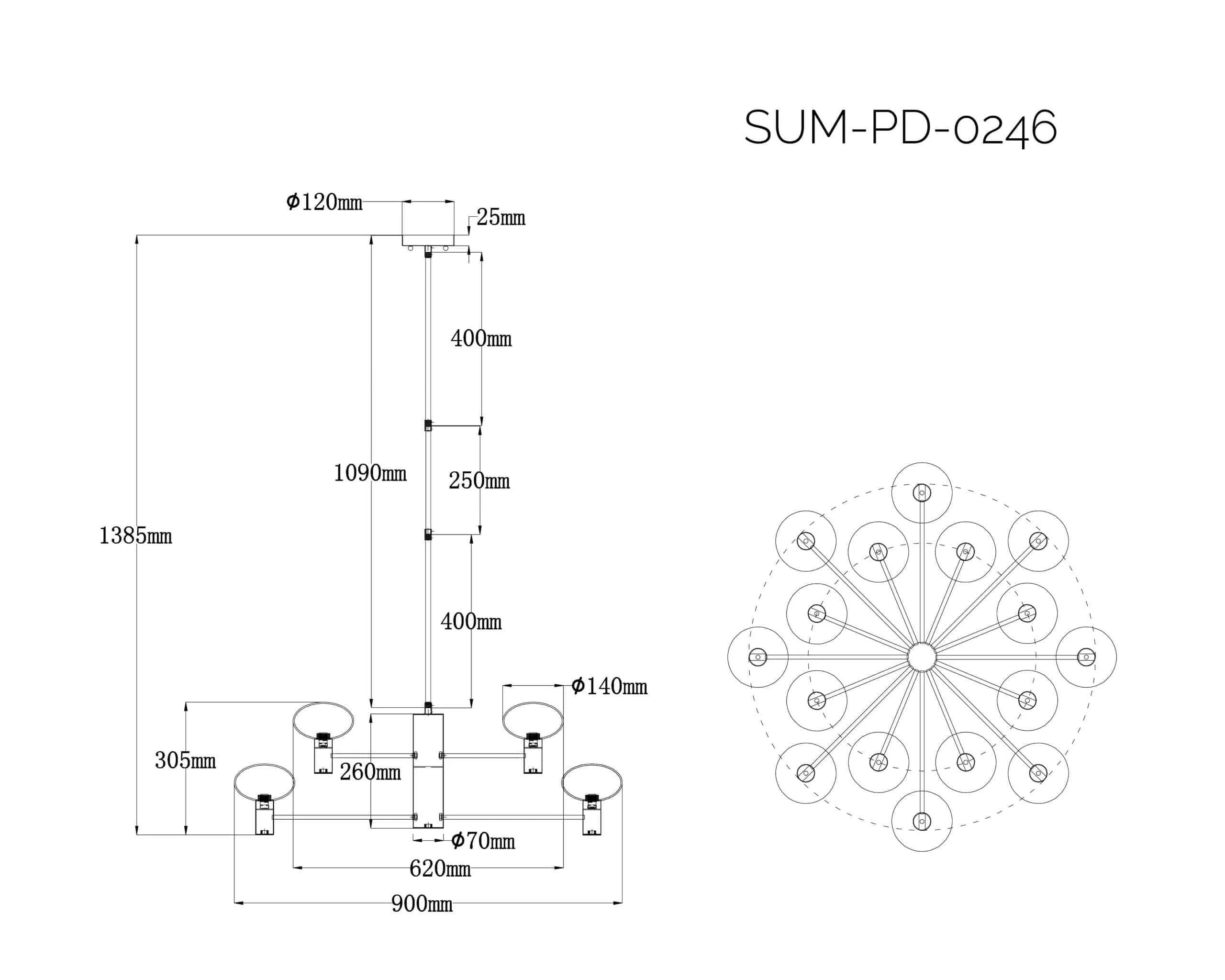 Odeon Pendant Lamp G9 - Image 6