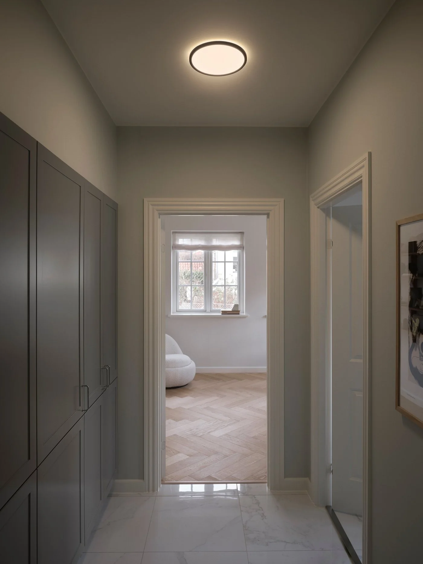 Oja 29'/42' IP54 3000/4000K Ceiling Light- Black/ Chrome Finishes - Image 5