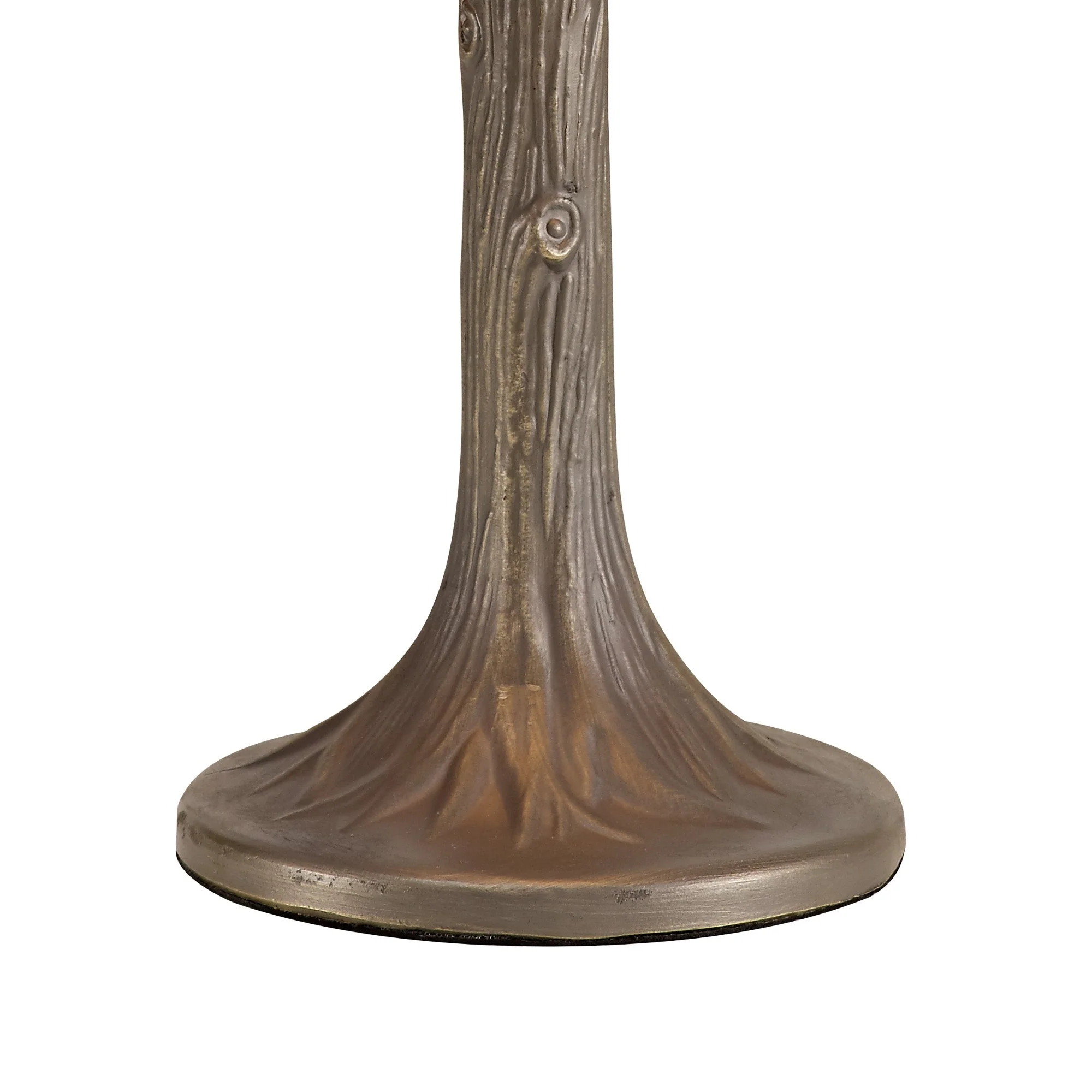 Oksana 1/2 Light Octagonal/Tree/Curved Table Lamp E27 With Tiffany Shade, Blue & Clear Crystal & Aged Antique Brass - Image 12