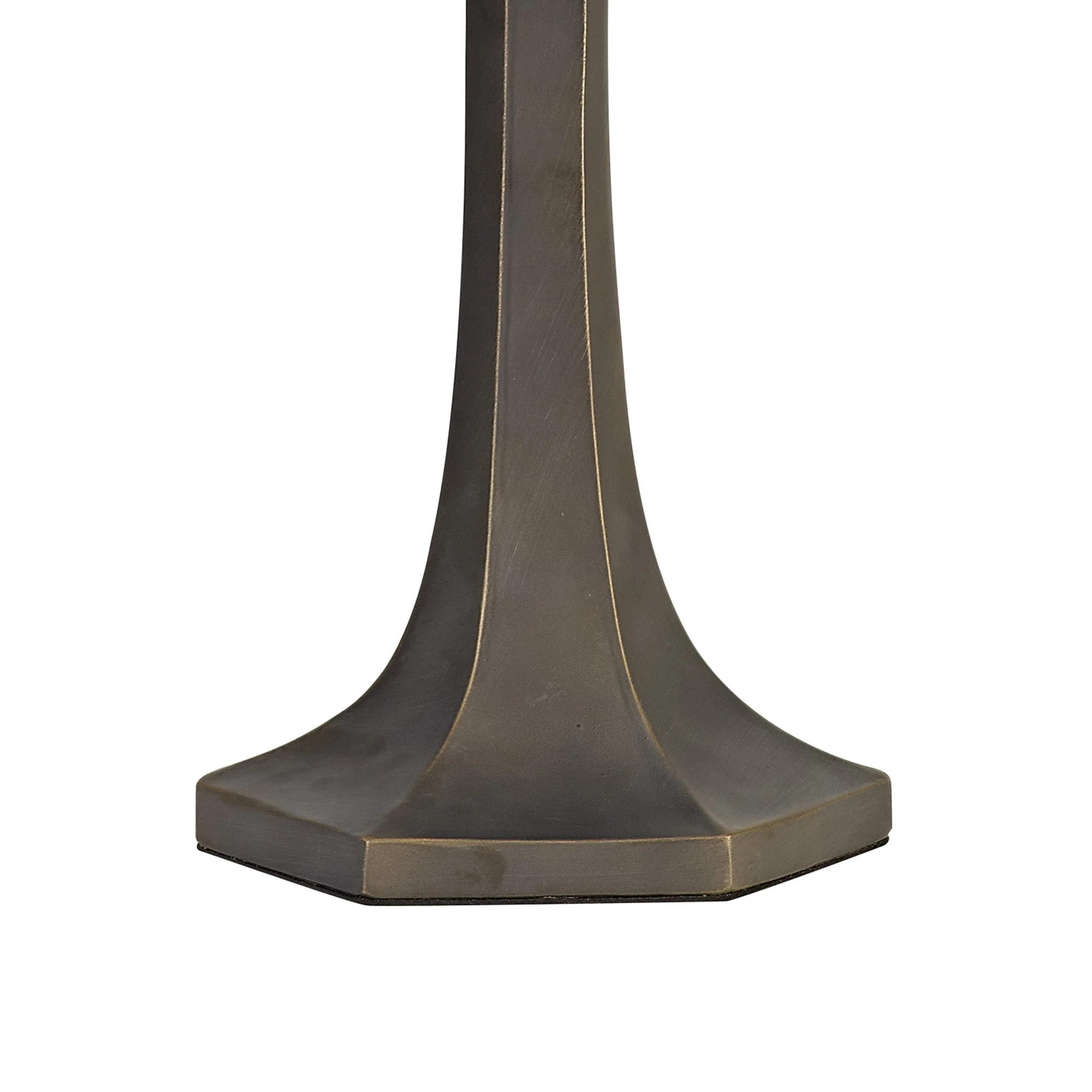 Oksana 1/2 Light Octagonal/Tree/Curved Table Lamp E27 With Tiffany Shade, Blue & Clear Crystal & Aged Antique Brass - Image 16
