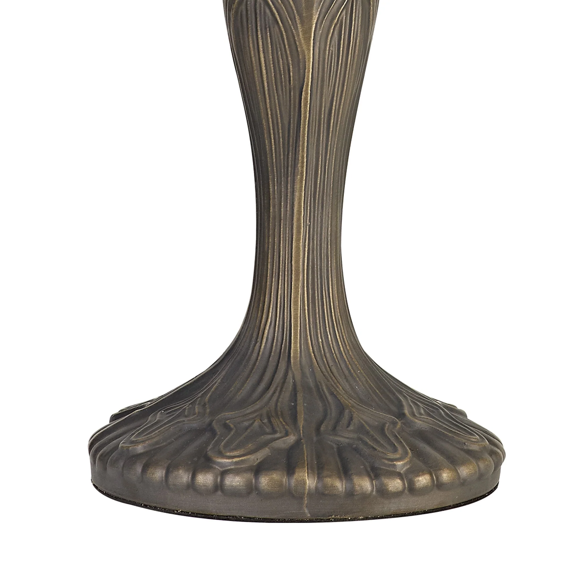 Oksana 1/2 Light Octagonal/Tree/Curved Table Lamp E27 With Tiffany Shade, Blue & Clear Crystal & Aged Antique Brass - Image 20