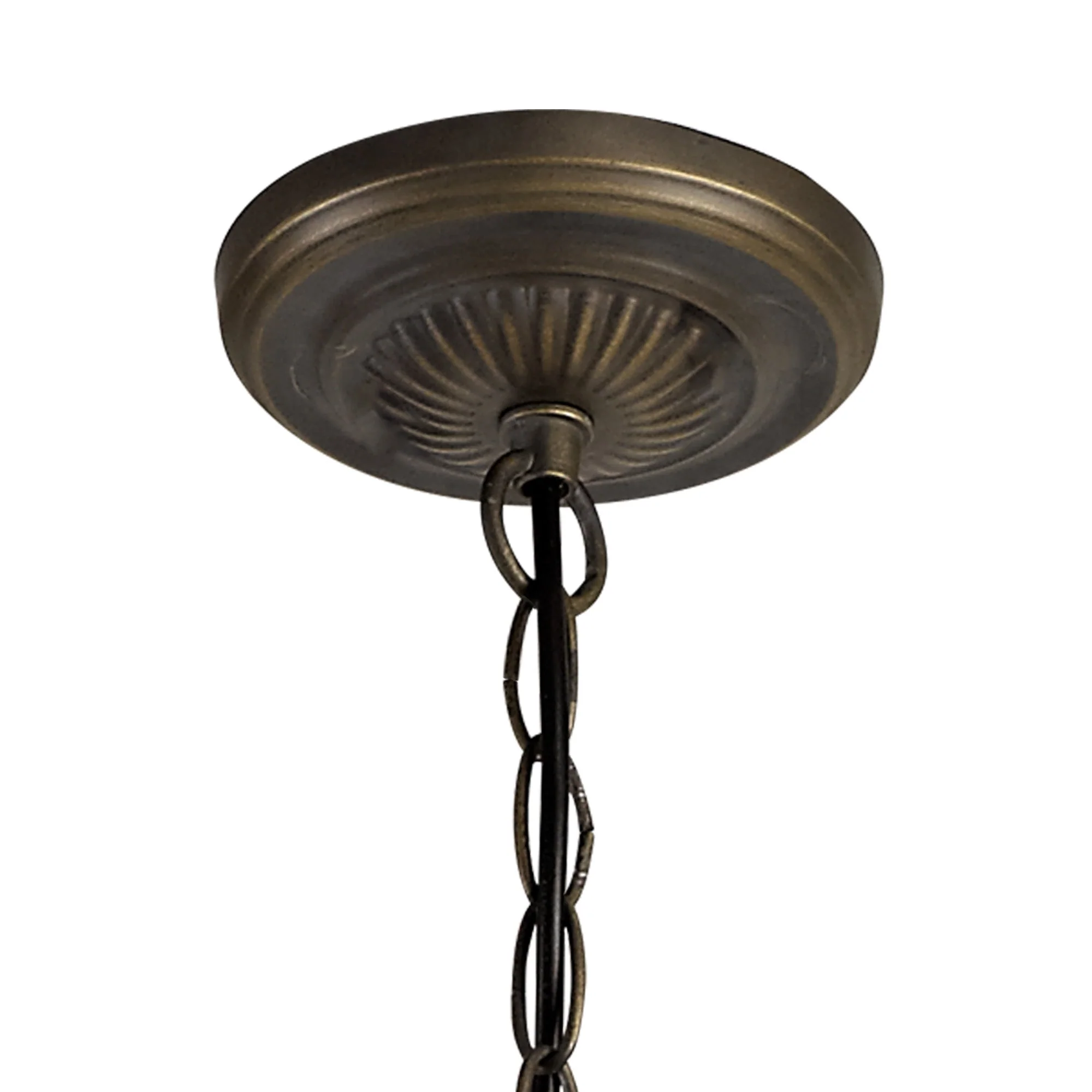 Oksana 2/3 Light Medium/Large Uplighter Centre Ceiling Light E27 With 30cm Tiffany Shade, Blue & Clear Crystal & Aged Antique Brass - Image 19