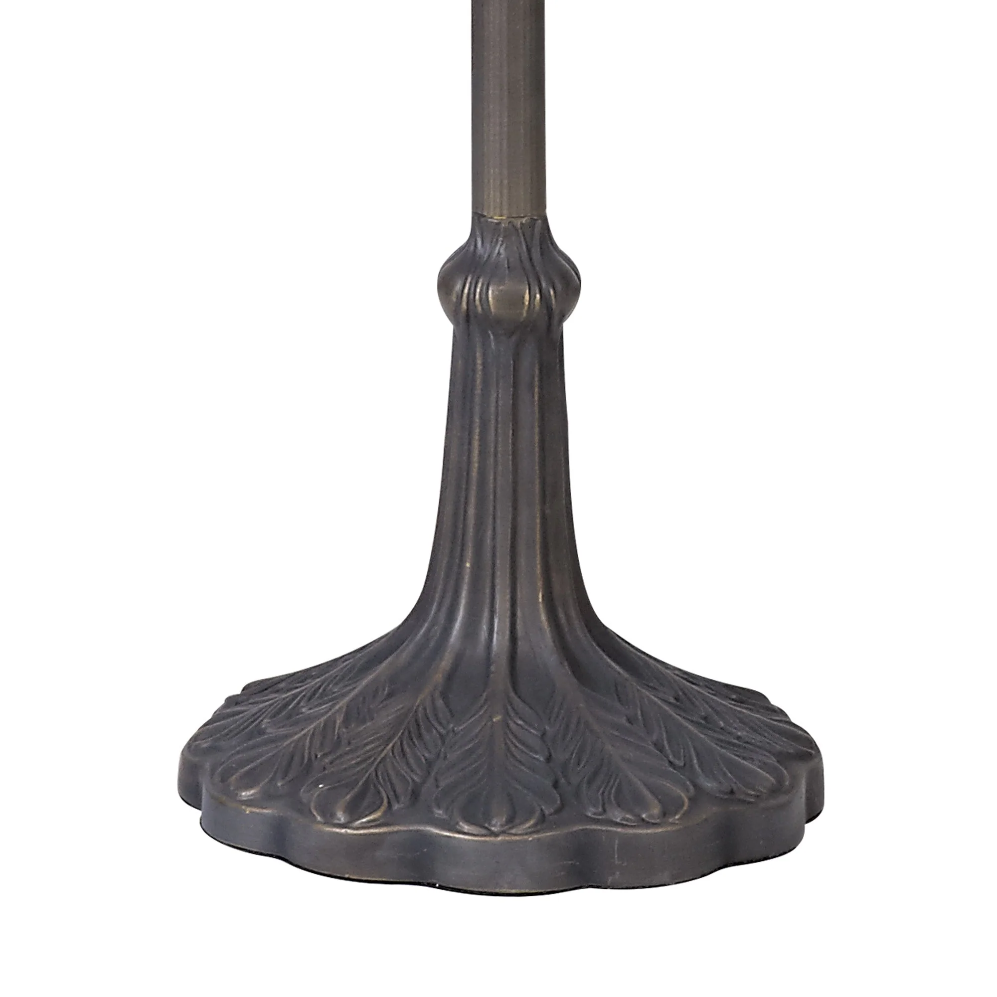 Oksana 2 Light Leaf/Octagonal/Stepped Design Floor Lamp E27 With 40cm Tiffany Shade, Blue & Clear Crystal & Aged Antique Brass - Image 3