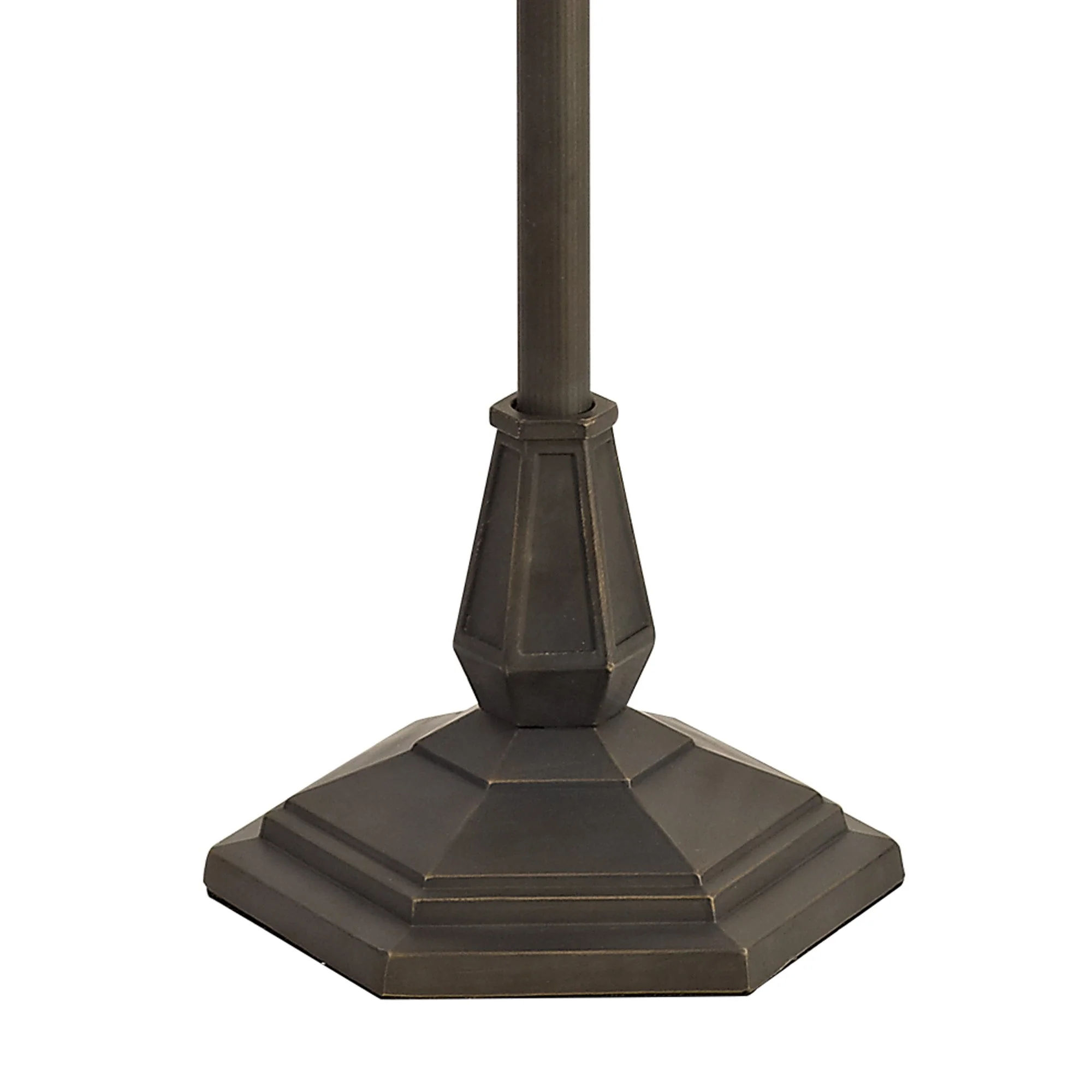 Oksana 2 Light Leaf/Octagonal/Stepped Design Floor Lamp E27 With 40cm Tiffany Shade, Blue & Clear Crystal & Aged Antique Brass - Image 7