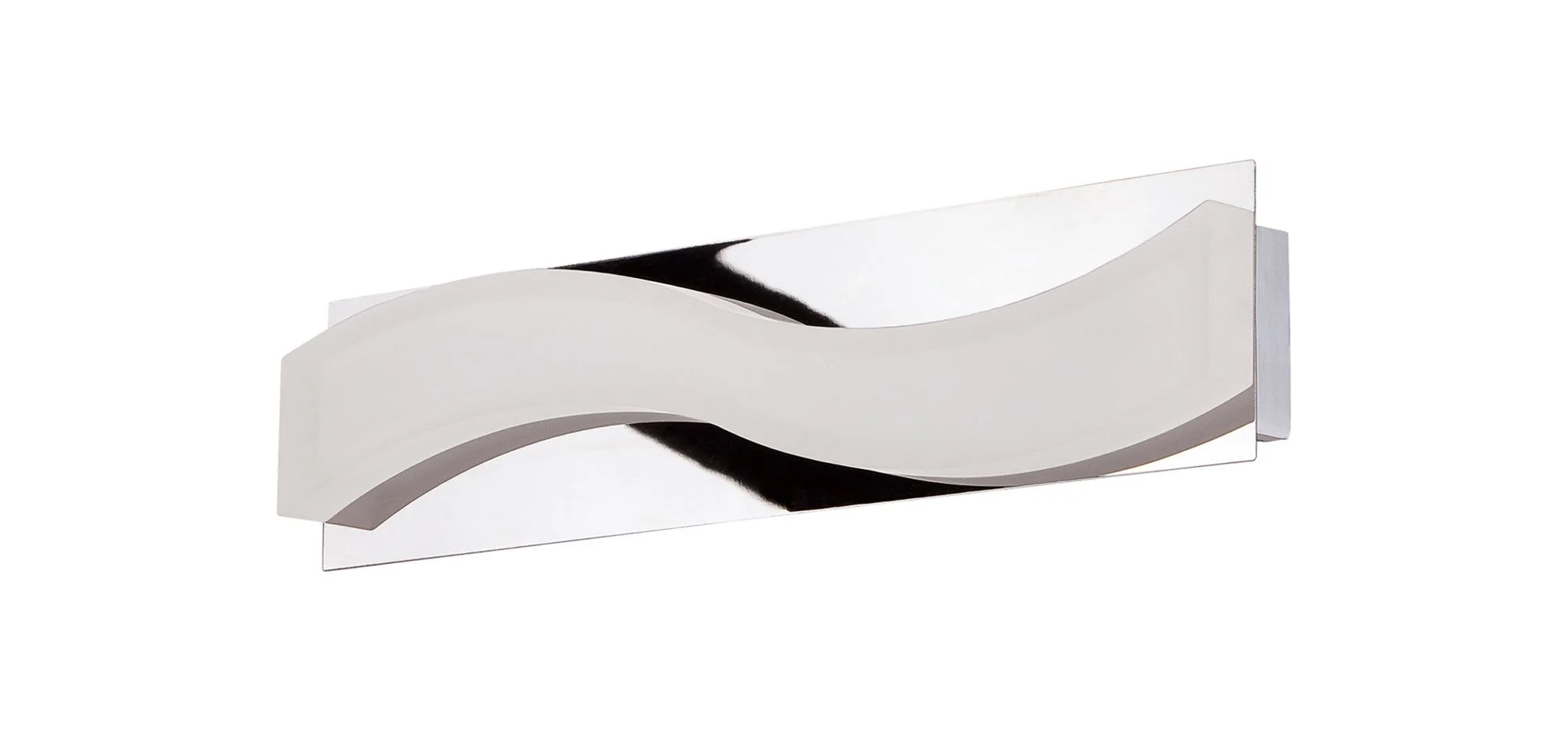 Ola Wall Lamp 5W LED Small Wave IP44 - Polished Chrome/Frosted Acrylic