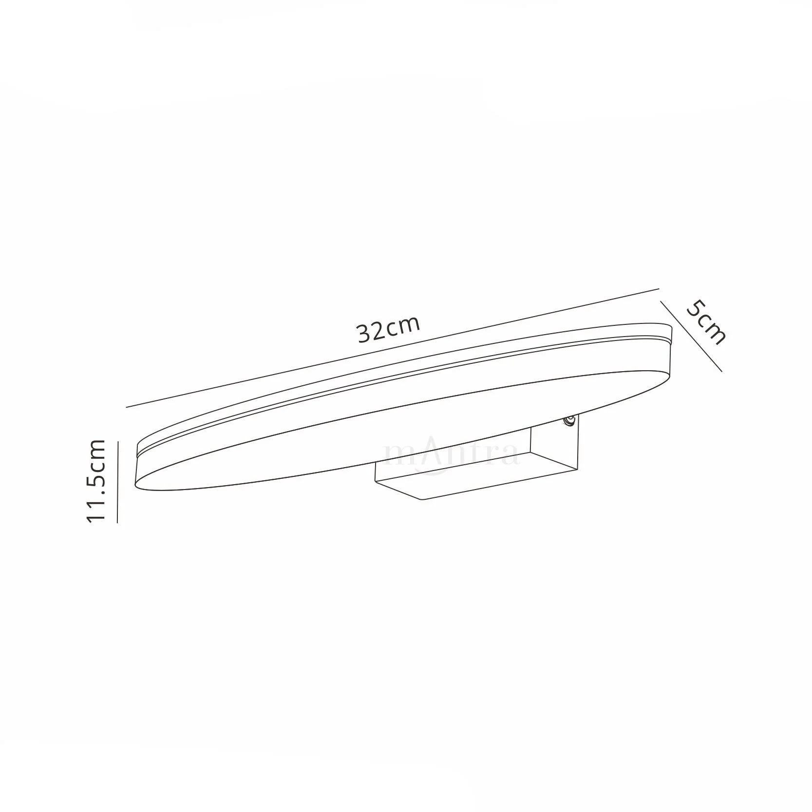 Ola Wall Lamp 6W LED Oval IP44 -  Polished Chrome/Frosted Acrylic - Image 3