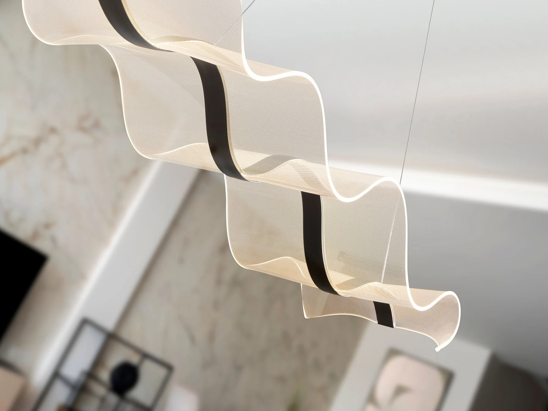 Olas LED Linear Pendant - Black - Image 7