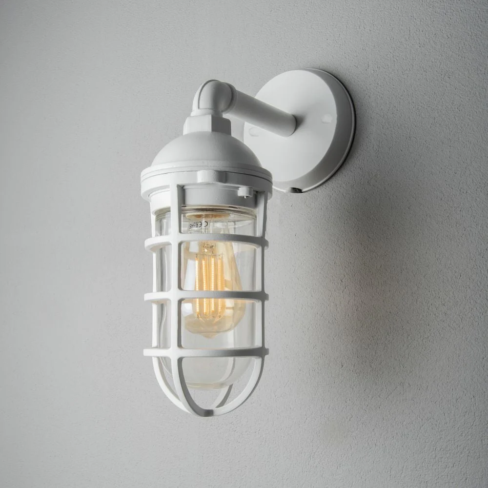 Olbia Wall Light Black/White IP44 - Image 3