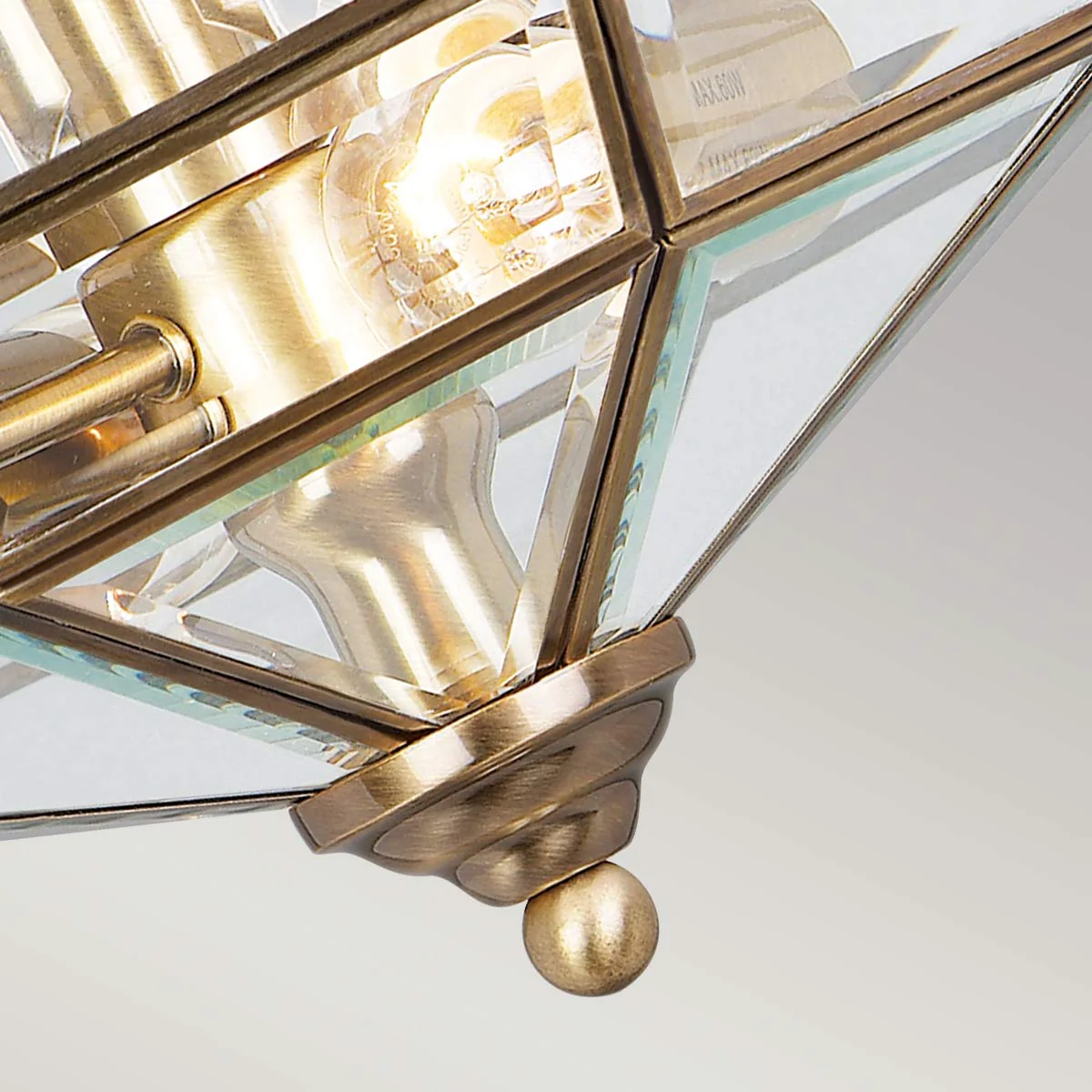 Old Park 2 Light Semi-Flush - Antique Brass/Polished Brass/ Polished Nickel - Image 3