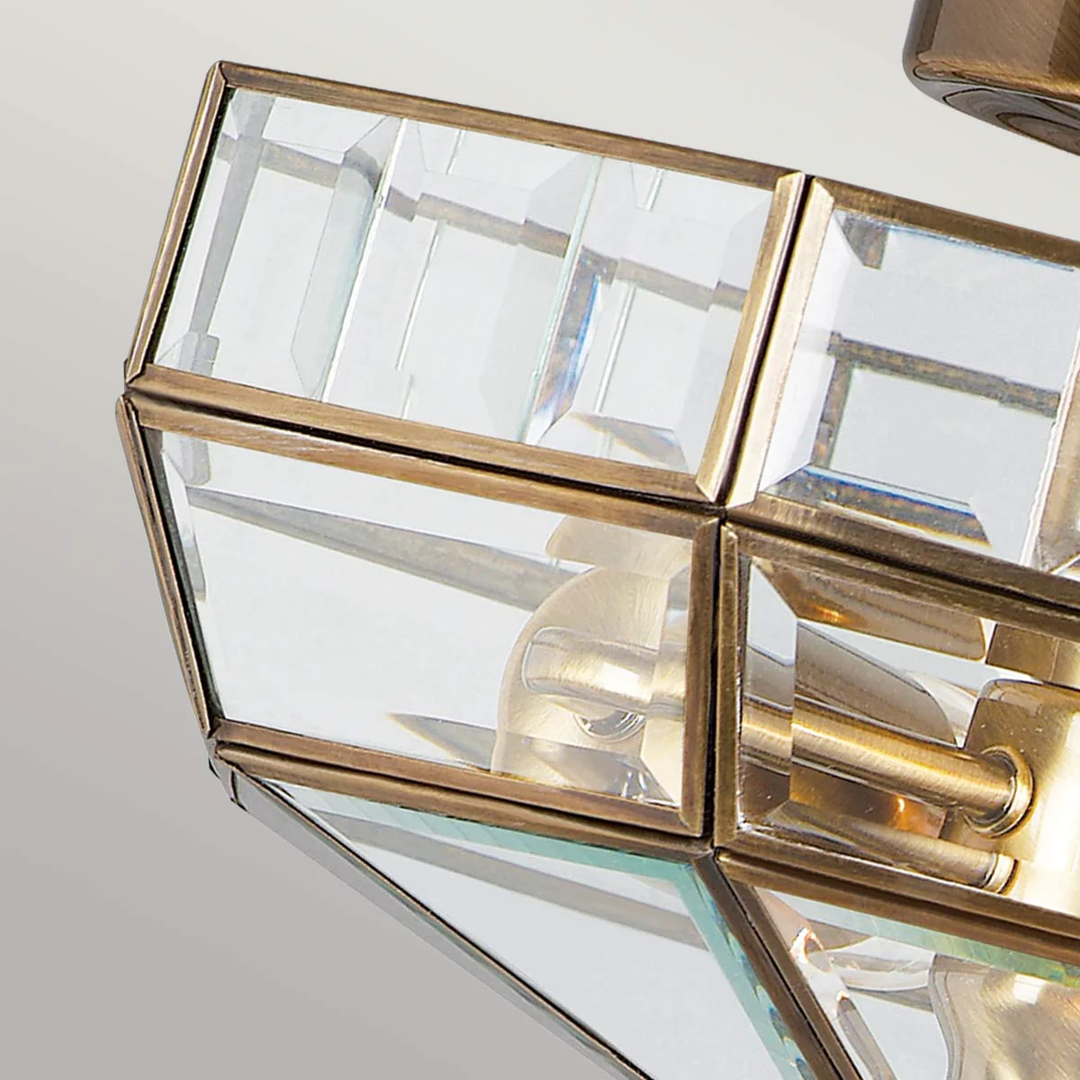 Old Park 2 Light Semi-Flush - Antique Brass/Polished Brass/ Polished Nickel - Image 4