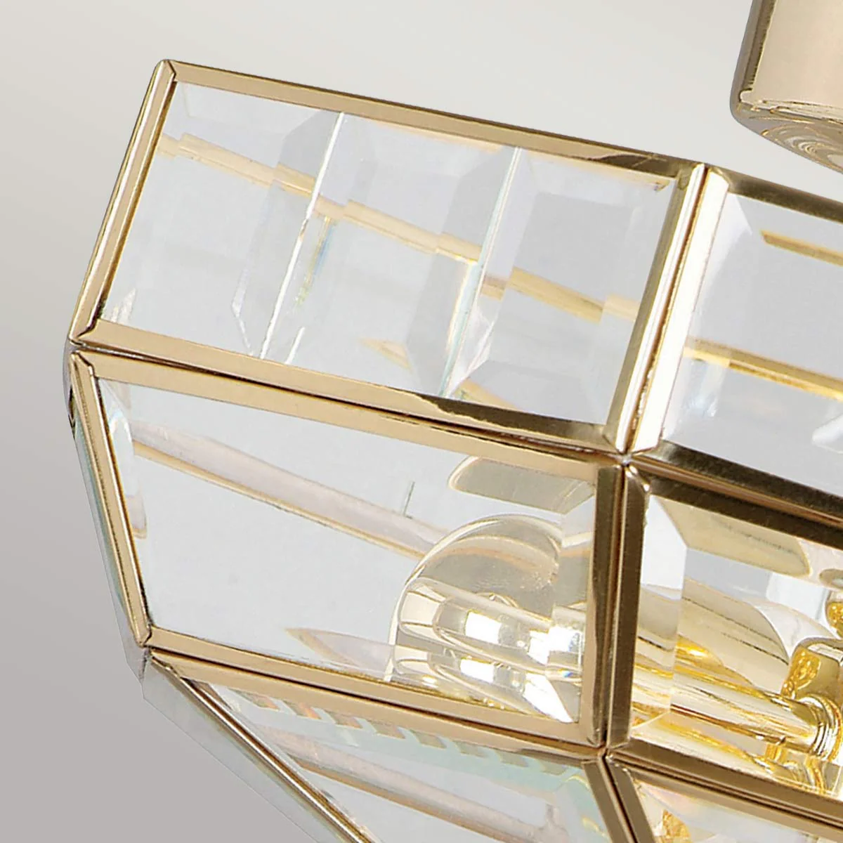 Old Park 2 Light Semi-Flush - Antique Brass/Polished Brass/ Polished Nickel - Image 9