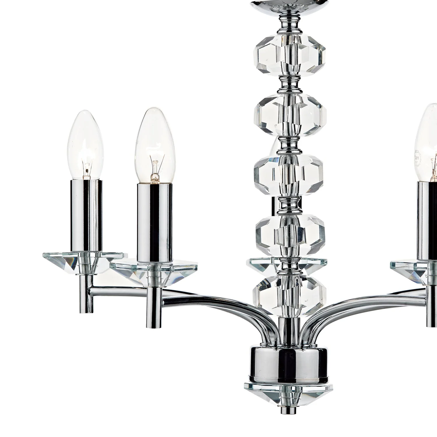 Oleana 5 Light Fitting Polished Chrome Crystal - Image 3
