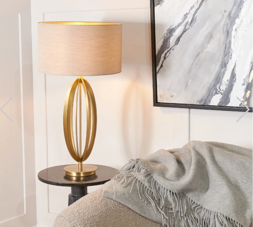Olive Antique Brass Finish Table Lamp - Image 2
