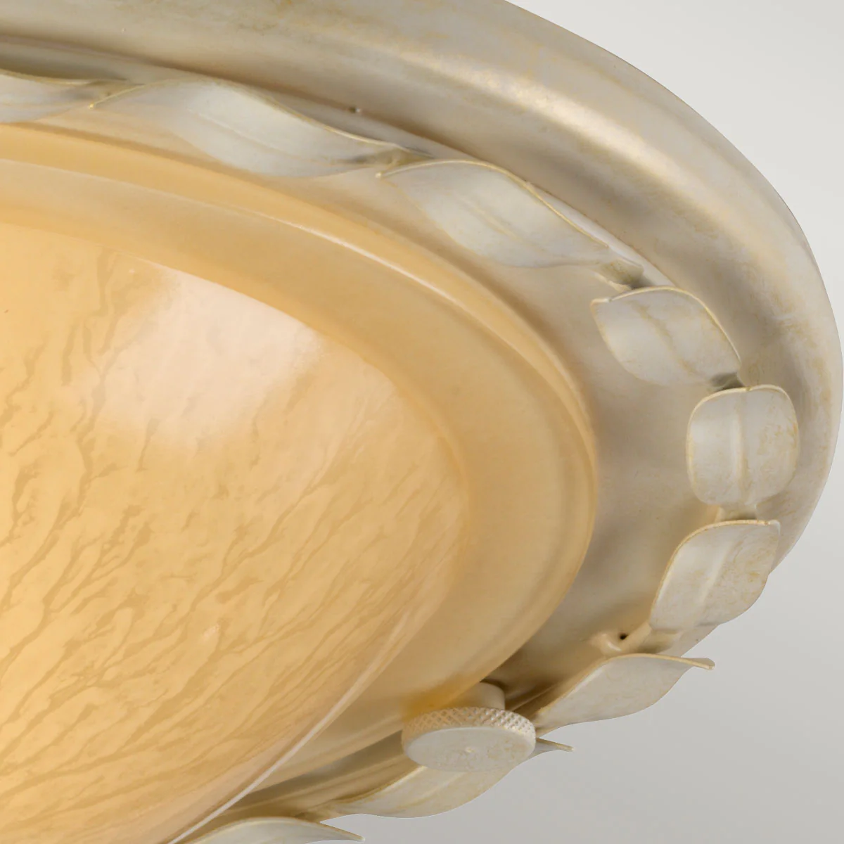 Olivia 1 Light Flush - Black & Gold Patina/ Ivory & Gold Patina - Image 10