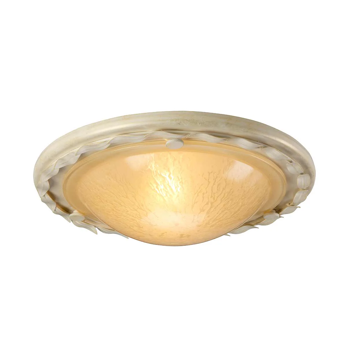 Olivia 1 Light Flush - Black & Gold Patina/ Ivory & Gold Patina - Image 6