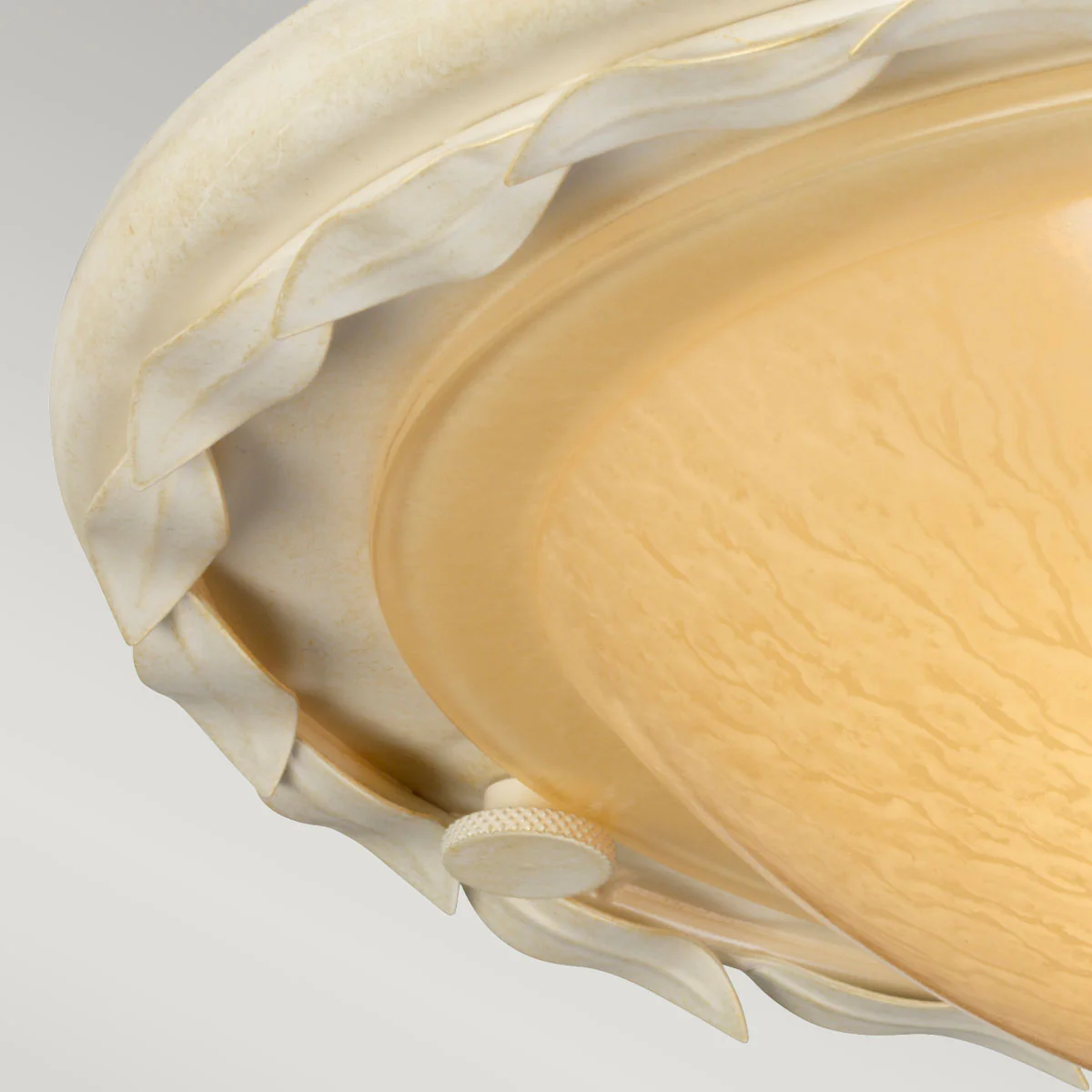 Olivia 1 Light Flush - Black & Gold Patina/ Ivory & Gold Patina - Image 8