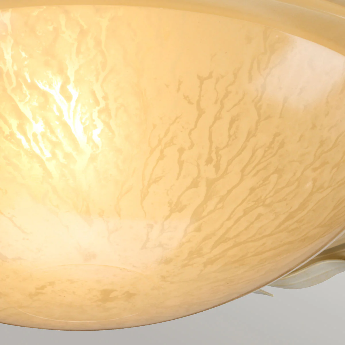Olivia 1 Light Flush - Black & Gold Patina/ Ivory & Gold Patina - Image 9