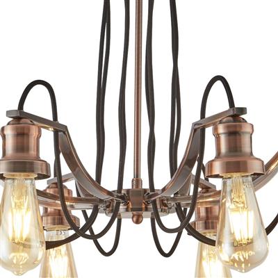 Olivia 8Lt Black Cable Vintage Light - Image 2