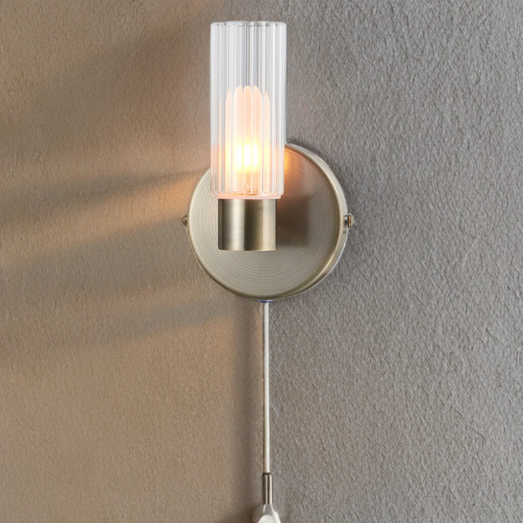 Olivia Ribbed Wall Light- Antique Brass & Polished Chrome Finishes - Image 3